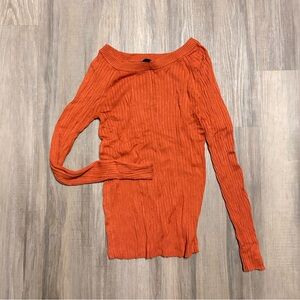 Express Burnt Orange Knit Top